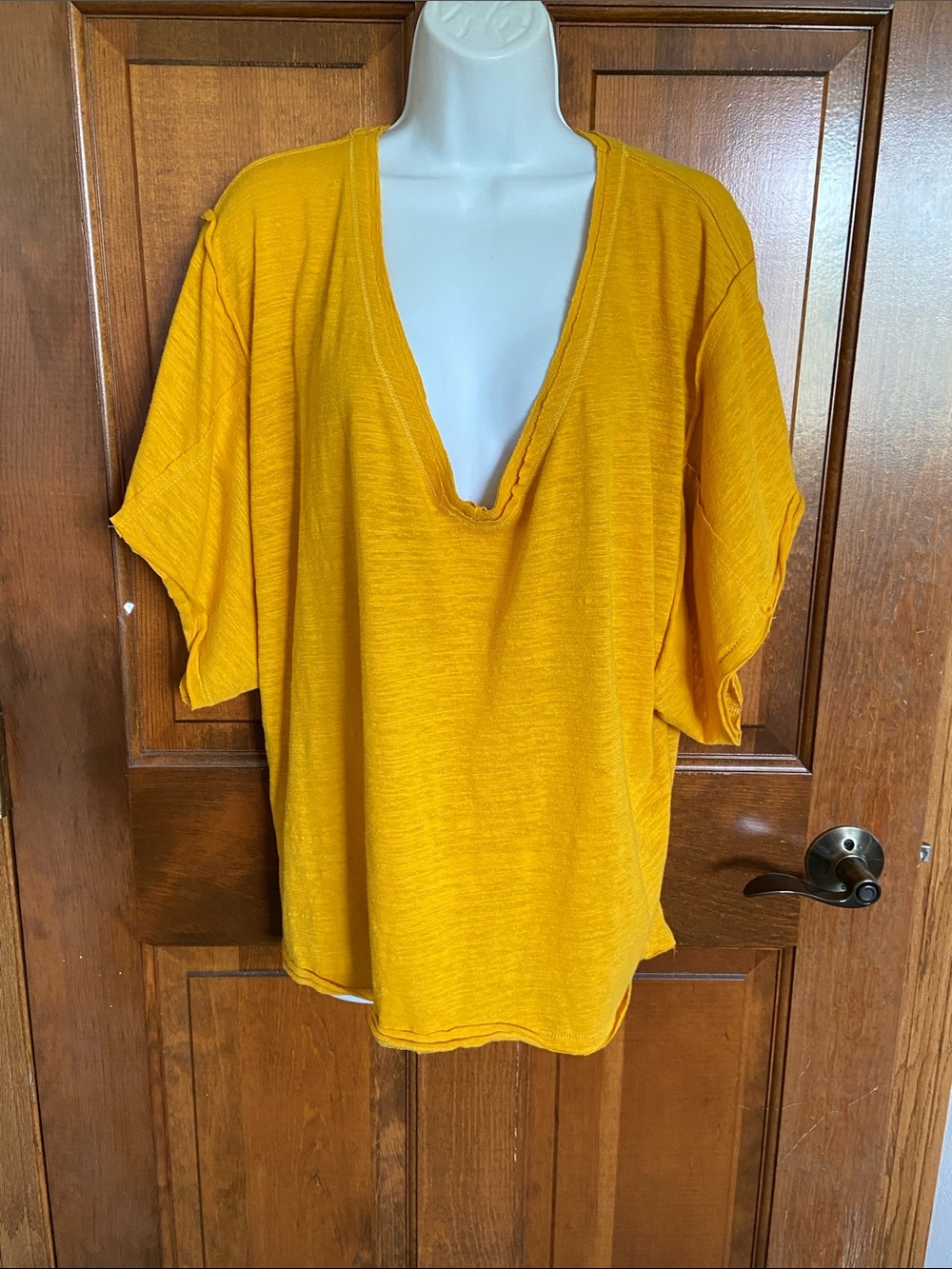 We the free short sleeve Deep V Neck slouchy oversized Fit Size Medium